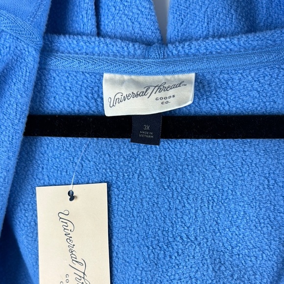UNIVERSAL THREAD HOODIE Blue Full Zip-Up jacket NWT 40% recycled poly WARM - Picture 4 of 4